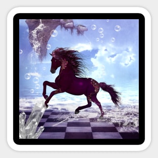 Wonderful fantasy horse on the beach Sticker